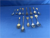 END OF THE COLLECTOR SPOONS WITH A COUPLE FORKS