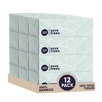 Cloud Paper Bamboo Facial Tissues - 12 Boxes of Ec