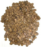 Jar of 1,000+/- US Wheat Back Lincoln Pennies