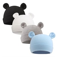 O709  Pesaat Newborn Baby Beanie Hats - 0-6 Months
