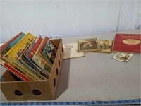 Vintage children's books including piano book