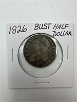 1826 Bust Half Dollar Coin