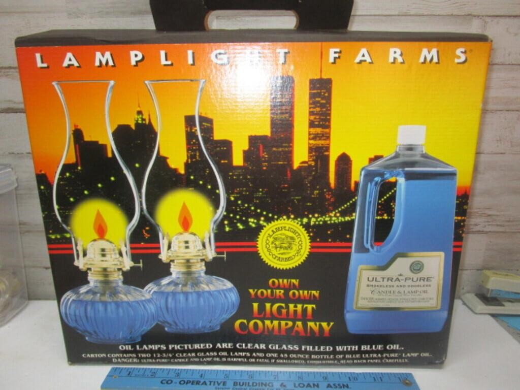 OIL LAMPS WITH OIL - NEW - PICK UP ONLY