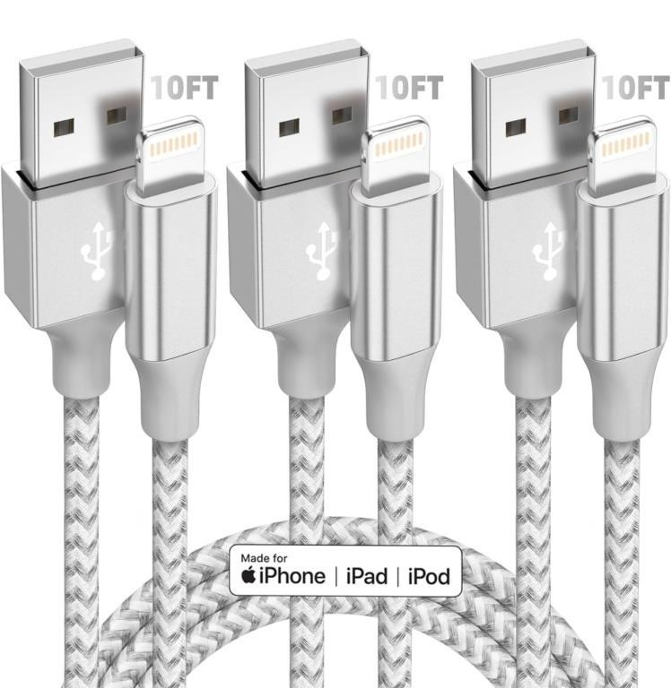 (new)3-pack  iPhone Charger [Apple MFi Certified]