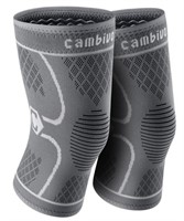 CAMBIVO 2 Pack Knee Brace, Knee Compression Sleeve