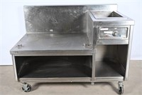 Stainless Prep Table w/ Wells Warming Drawer