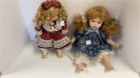 (2) porcelain dolls
