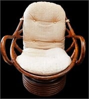 Rattan Swivel Rocker Lounge Chair