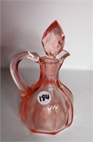 Pink Glass Cruet