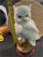 Vintage Ceramic Owl Statue 12" H x 6" W Has A