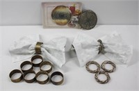 Assorted Silver Plate Napkin Rings & Coasters