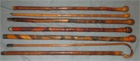 Japanese Cane Lot of Seven