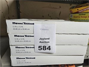 4 Boxes of Menu Tissue - 12in x 12in