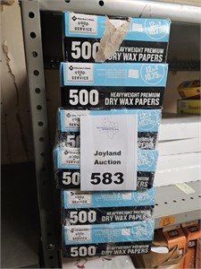 6 Boxes of 500 Dry Wax Papers - 12in x 10.75in