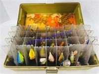 Adventurer 1745 Tackle Box, Full of Fishing Lures
