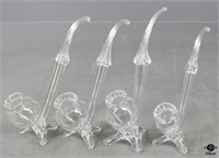 Blown Glass Cognac Pipes / 4 pc