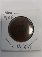 ANTIQUE CHINA 1906 TAI CHING TI KUO 10 CASH