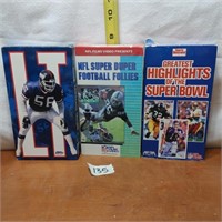 LOT OF 3 FOOTBALL VHS TAPES