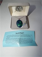 Sterling & Artic Opal Necklace in Gift Box 7.22g