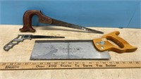 Disston K-1 Back Saw & 2 Keyhole Saws