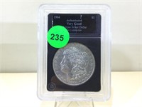 Silver morgan Dollar 1904 cased