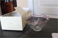 Lenox crystal 7" amathyst bowl