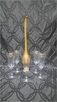 Maxim Circleware champagne glasses with brass