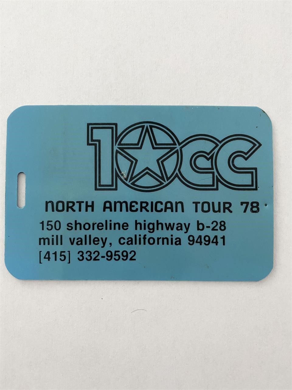 10cc North American Tour '78 Luggage tag