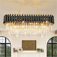 AOOCOW Luxury Oval Crystal Chandelier