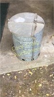 Galvanized trash Can