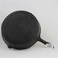 GATE MARKED #8 POINTY CAST IRON SKILLET