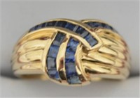 14kt Yellow Gold Genuine Sapphire Ring
