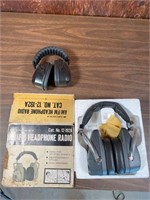 vintage headphone radio & hearing protection