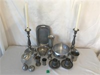 Lot of Household Pewter Items