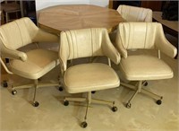 Octagon Dining Table with Swivel Captains chairs