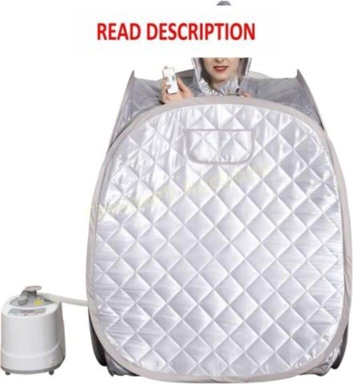 Portable Sauna Kit  2L Steamer  Remote  Grey