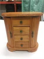 Wooden Jewelry Cabinet 11x10x5"