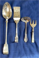 Misc Sterling Silver Serving Spoons, Tongs and