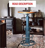 LOKKHAN Industrial Bar Table  23.7 Dia  Aged Blue