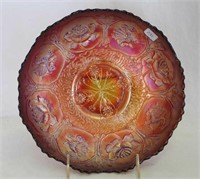 Dragon & Lotus IC shaped bowl - red