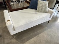 LARGE WHITE CHAISE BENCH