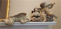 Lot of three decorative angels