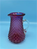 Small Hobnail Art Glass Pitcher