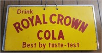 Vintage royal crown cola metal sign