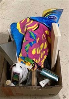 Outdoor box includes a new beach towel, a large