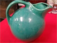 TURQUOISE HARLEQUIN POTTERY PITCHER