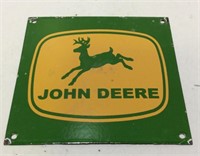 Porcelain 4-Legged John Deere Dealer Sign