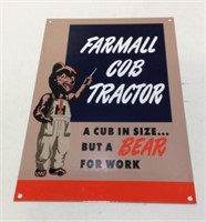 IH International Farmall Cub Tractor Sign