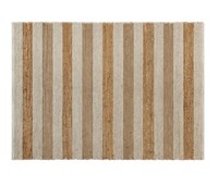 New 5x7ft Handwoven area rug Striped Jute Blend