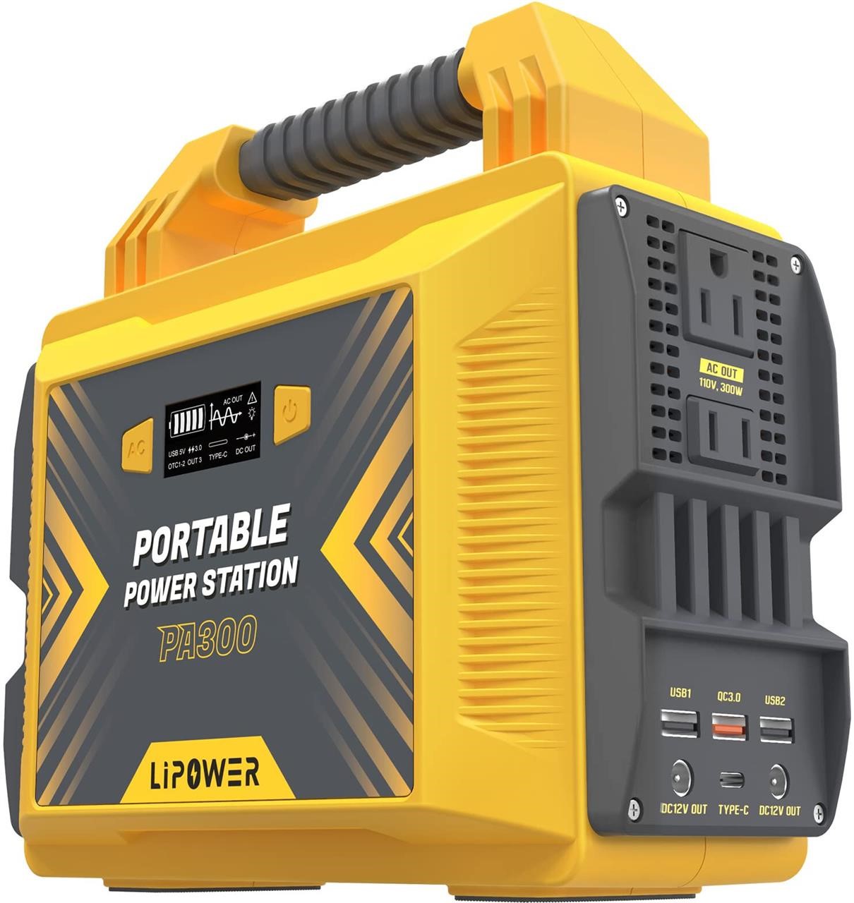 LIPOWER 300W Portable Power Station, Average 25 Ph